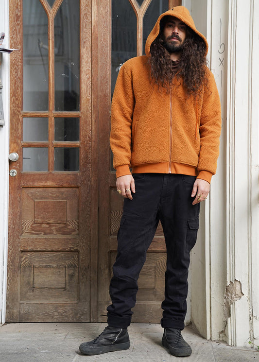 CEBURASHKA Hooded Jacket In Orange (7792437526580)