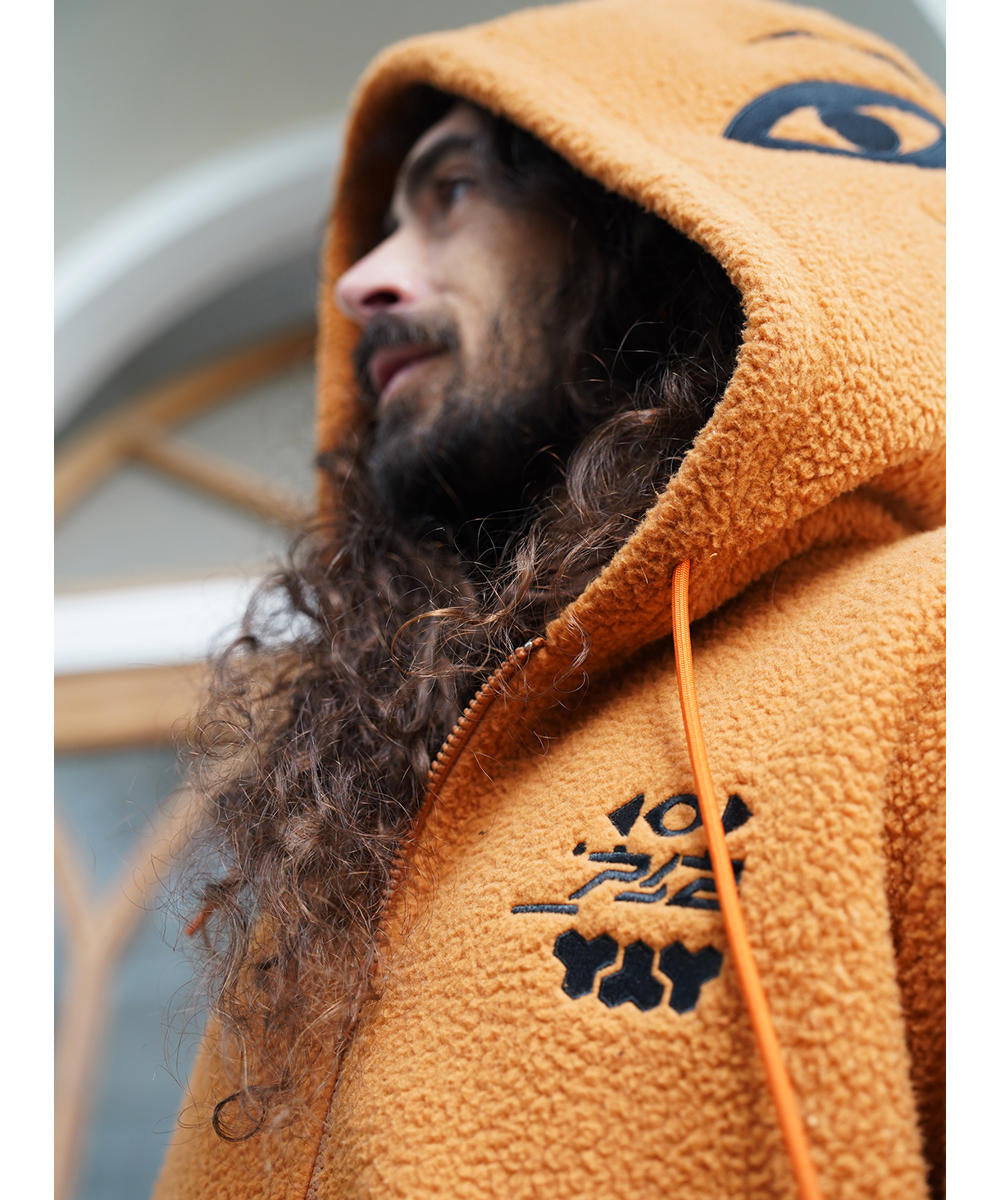 CEBURASHKA Hooded Jacket In Orange