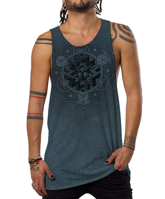 CUBE PIGMENT Tank Top In Grey