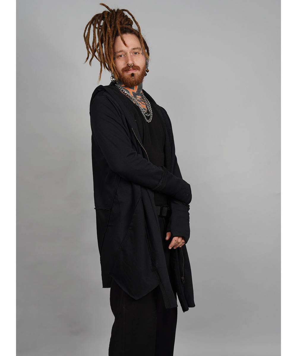 CUTSY UNISEX Hooded Jacket In Black