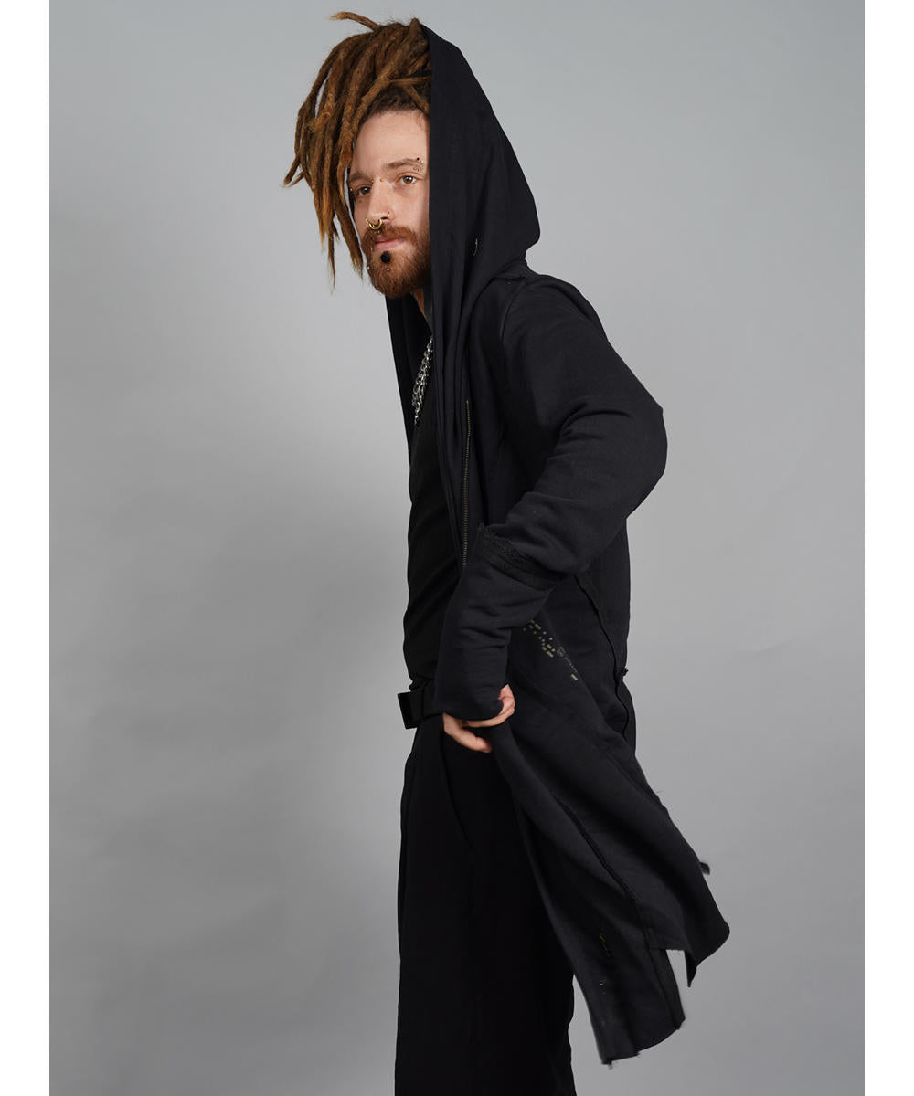 CUTSY UNISEX Hooded Jacket In Black