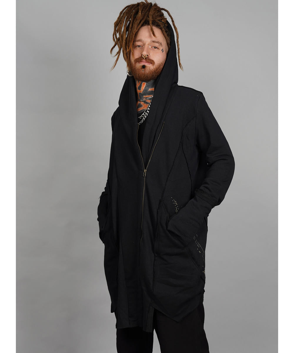 CUTSY UNISEX Hooded Jacket In Black