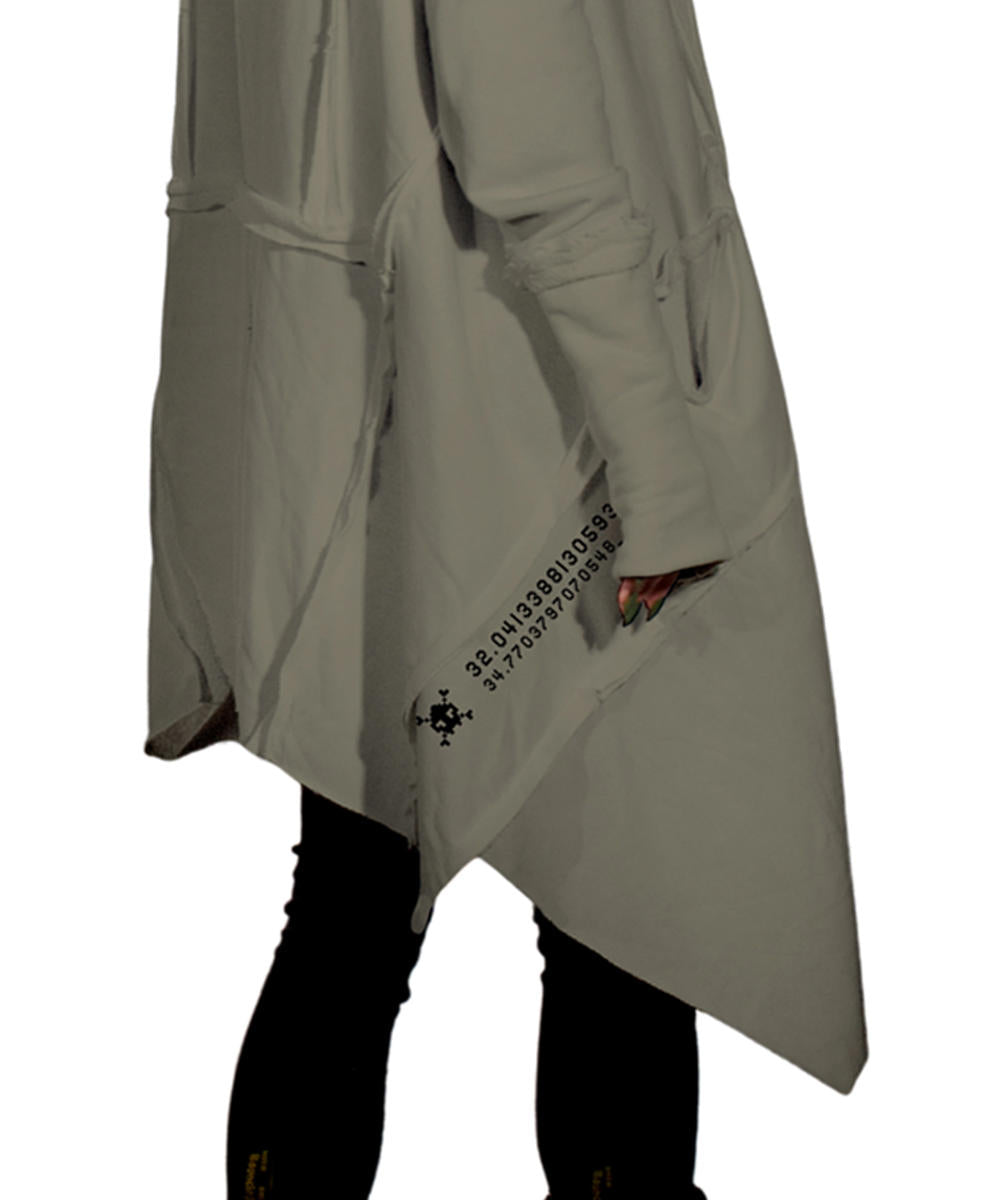 CUTSY UNISEX Hooded Jacket In Stone
