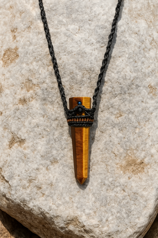 Tiger’s Eye Macramé Necklace
