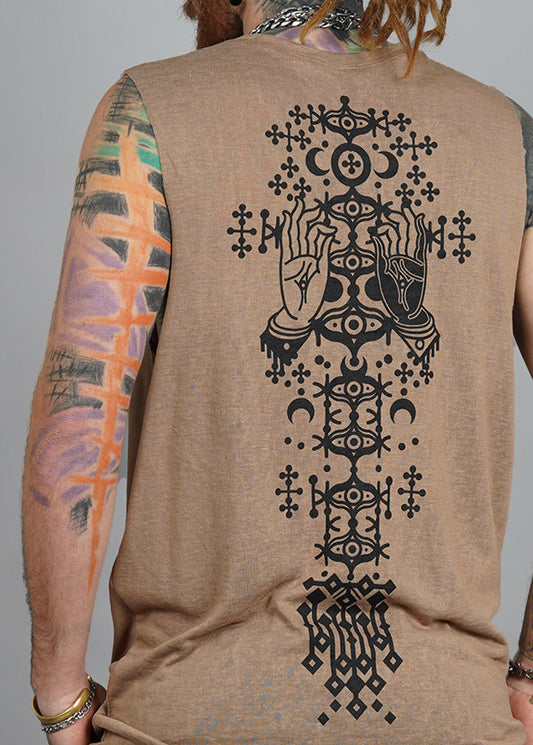 DANZA Tank Top In Dark Sand