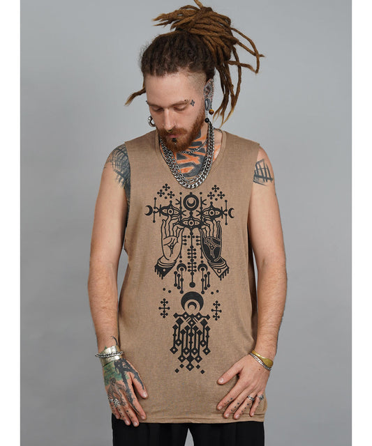 DANZA Tank Top In Dark Sand