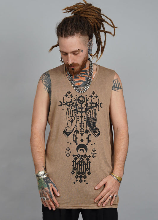 DANZA Tank Top In Dark Sand