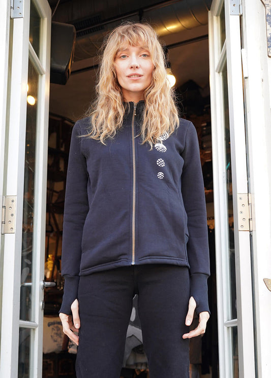 DIGITAL NATURE WO Zip Hood In Black