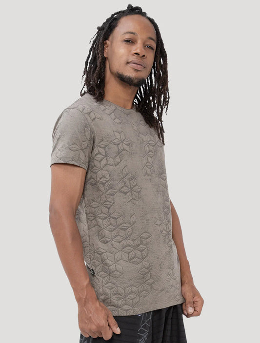 F.O.L FLOWER OF LIFE T-Shirt In Steel