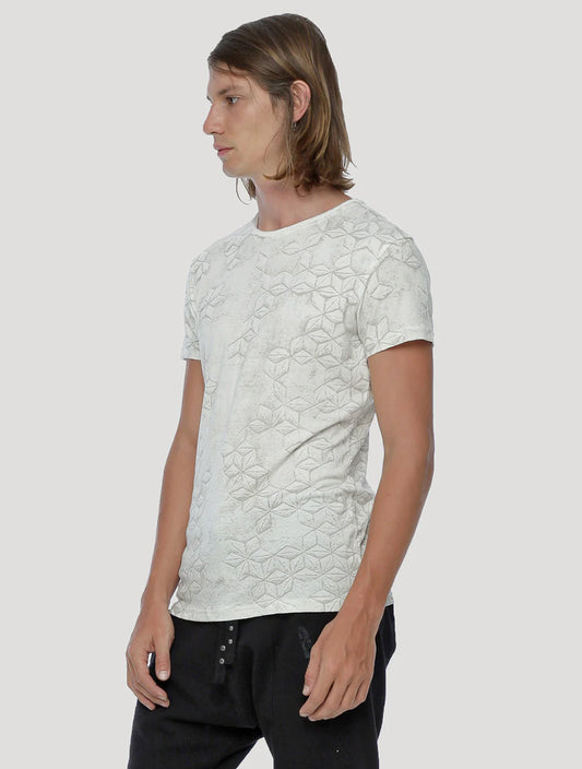 F.O.L FLOWER OF LIFE T-Shirt In Off-White