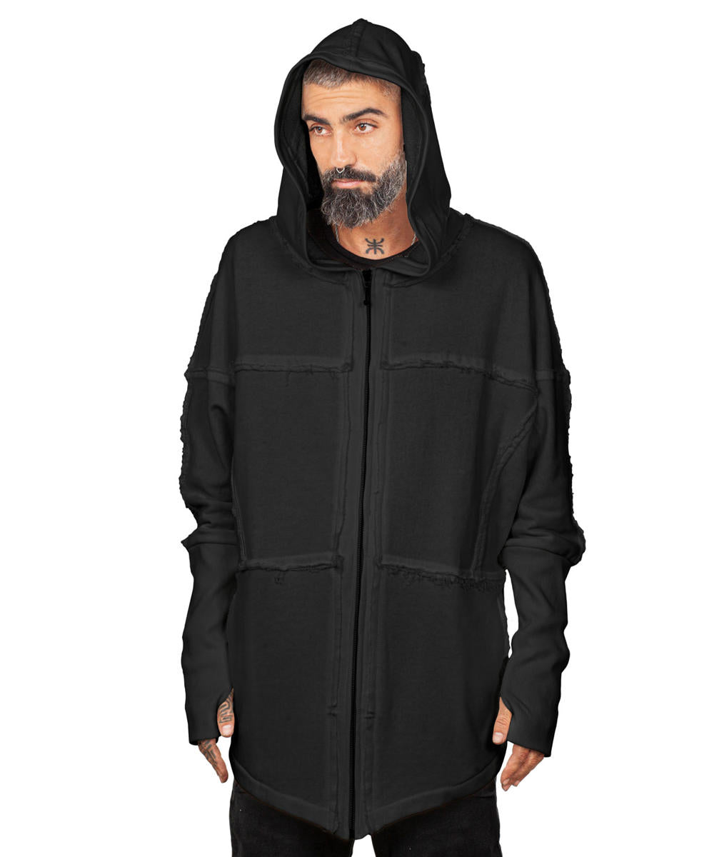 UNISEX FROST PIGMENT Zipper Jacket In Wash Black