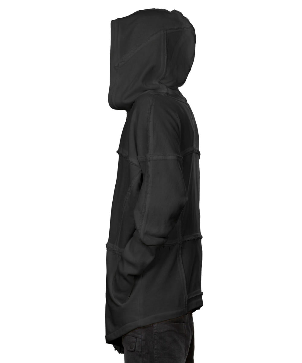 UNISEX FROST PIGMENT Zipper Jacket In Wash Black