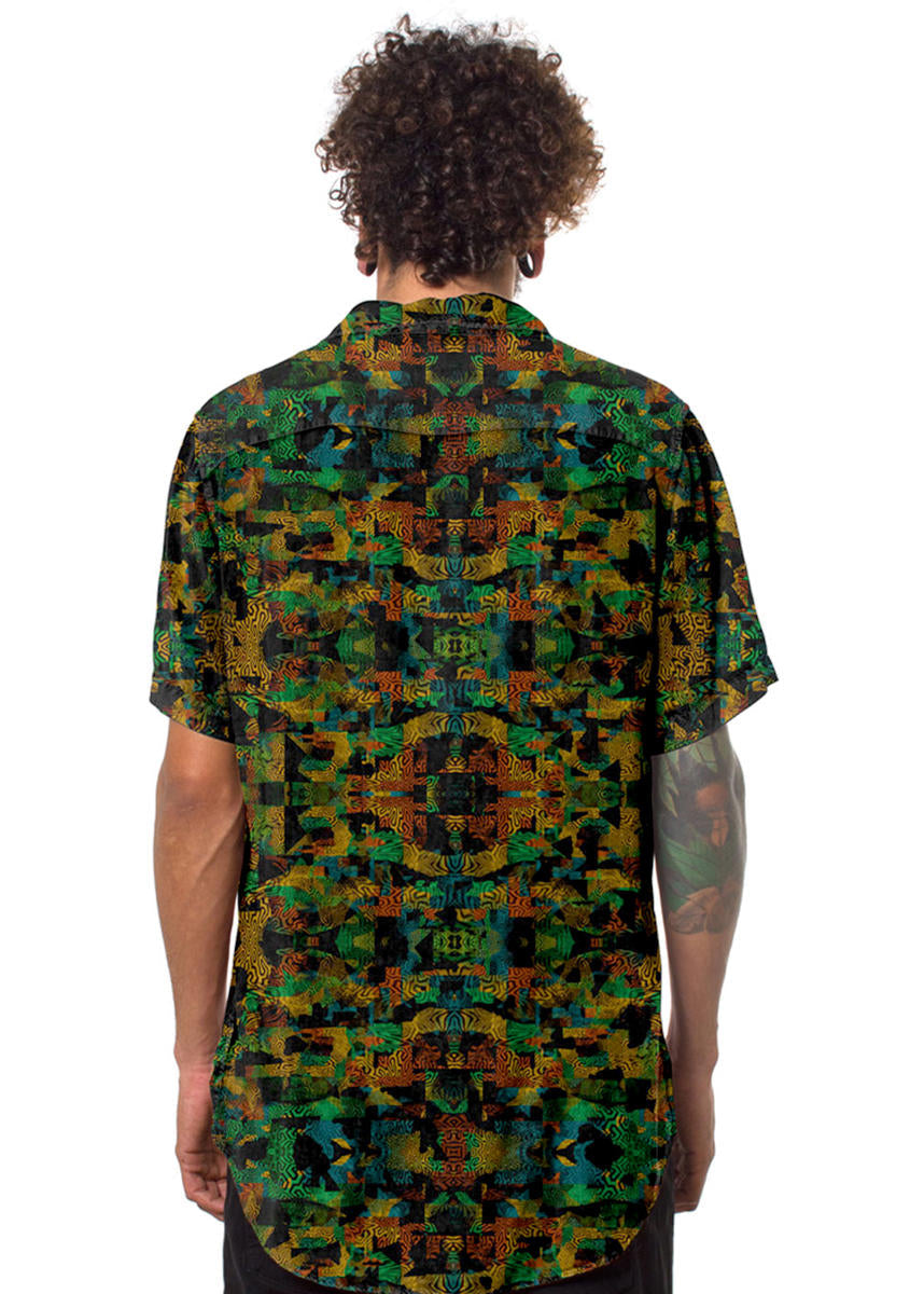 FUNTASM JUNGLE UNISEX Button Shirt In Brown