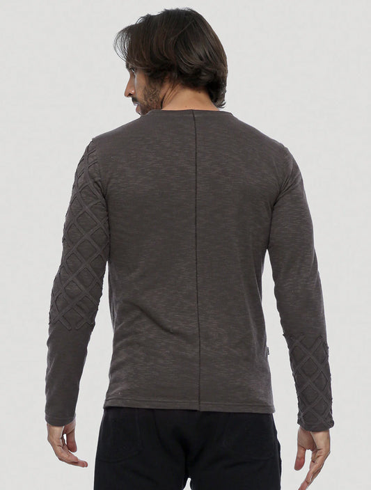 GAUDA Sweater In Olive-Noir