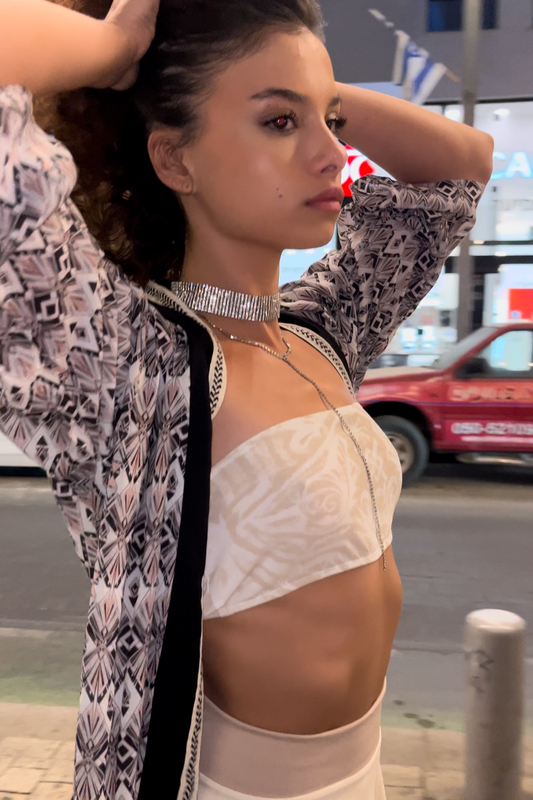 MIRROR PRINT LONG KIMONO