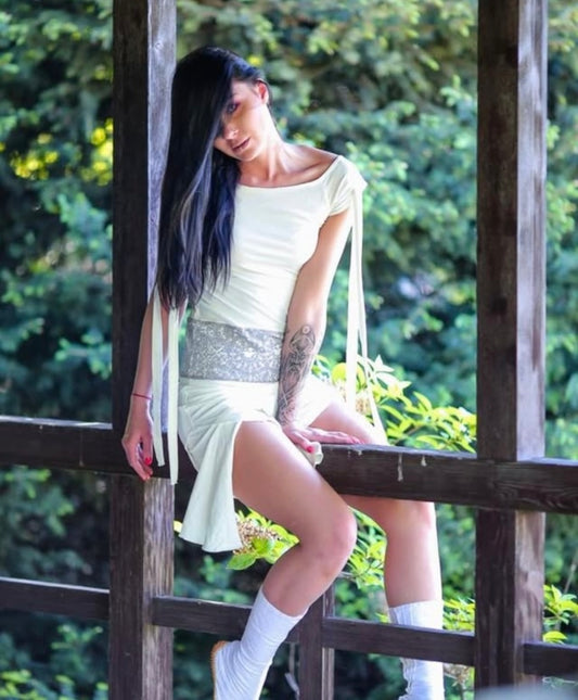 MONROE Midi Dress In Off-White