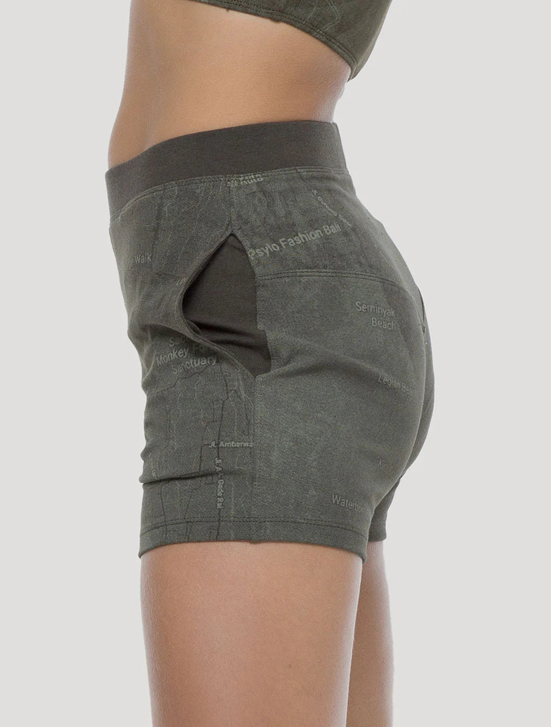 JUNO Mini Shorts In Olive