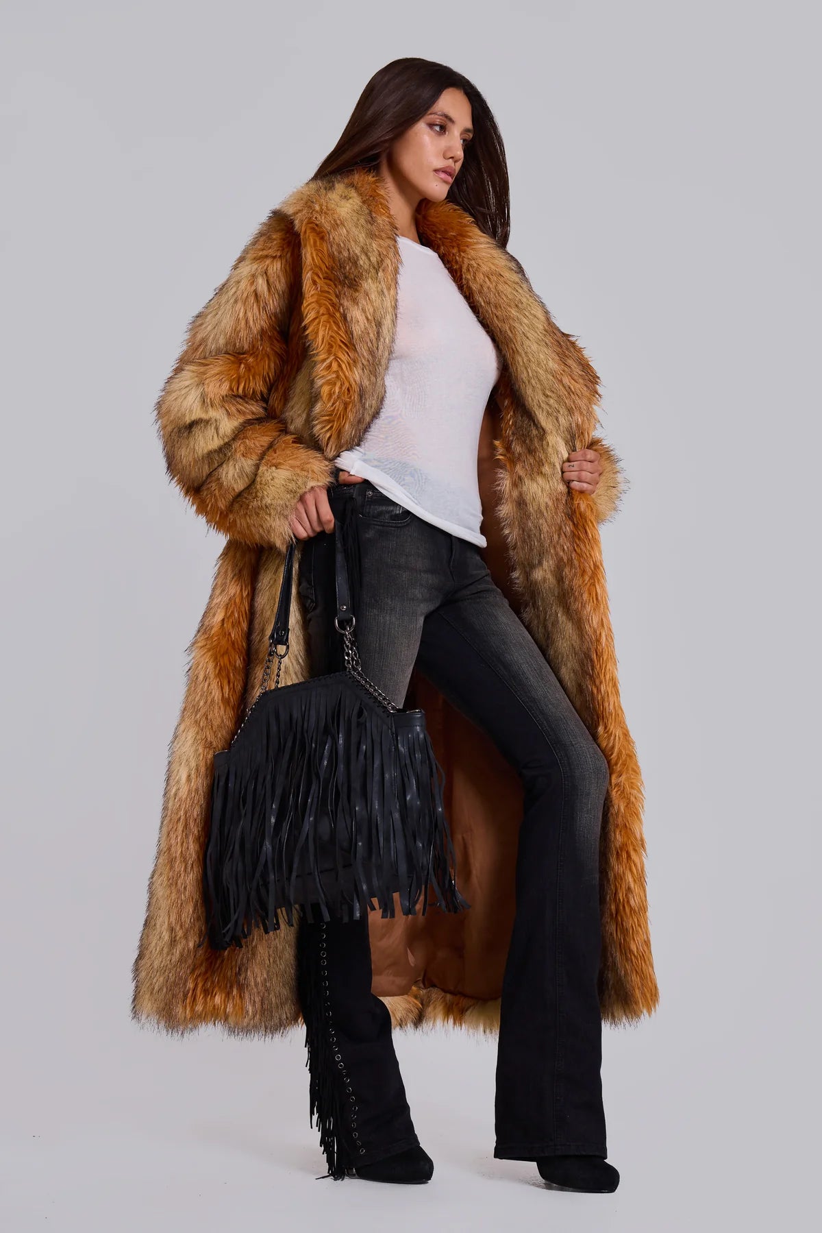 EMBER Faux Fur Maxi Coat