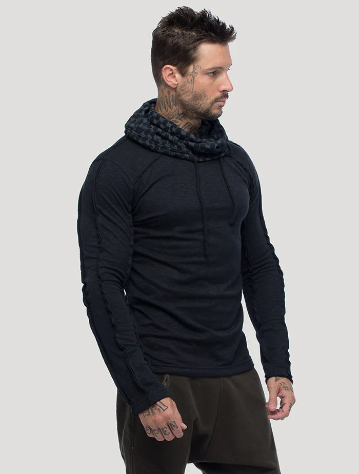KAFIYA Hooded Jumper In Black