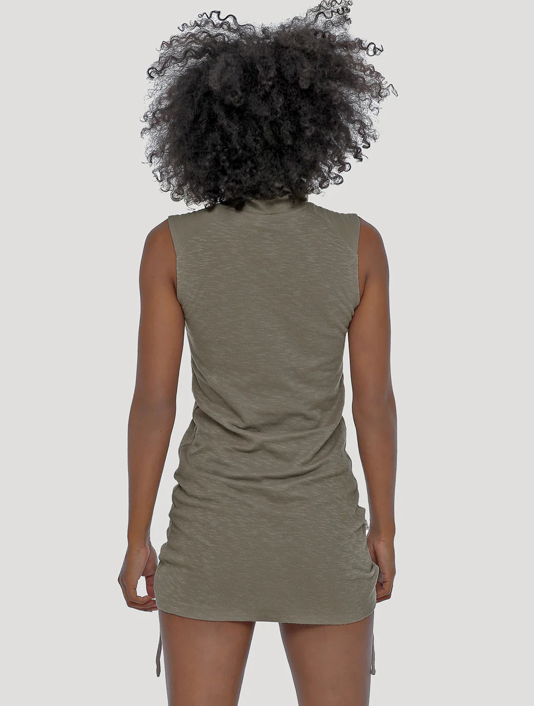KAMER Sleeveless Mini Dress In Cement