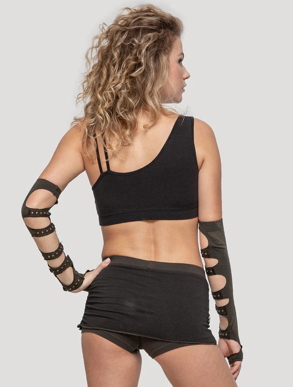 KARMA Long Gloves - Olive Noir