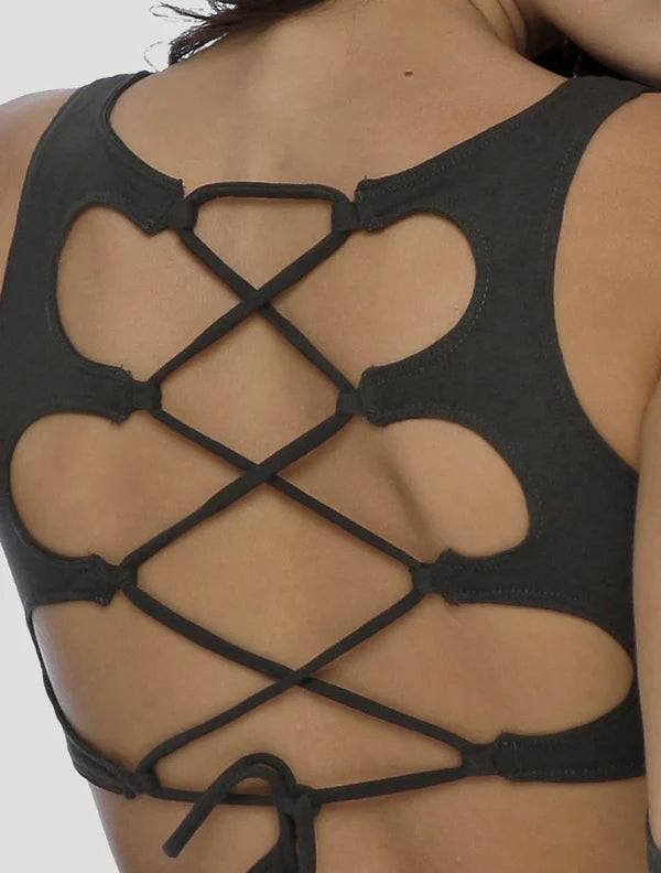 LACED Top top In Olive Noir