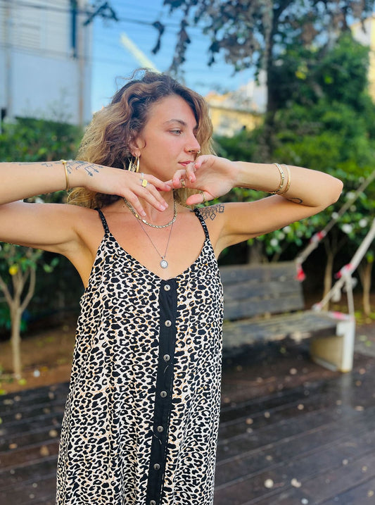 NIKA Maxi Dress In Leopard Print