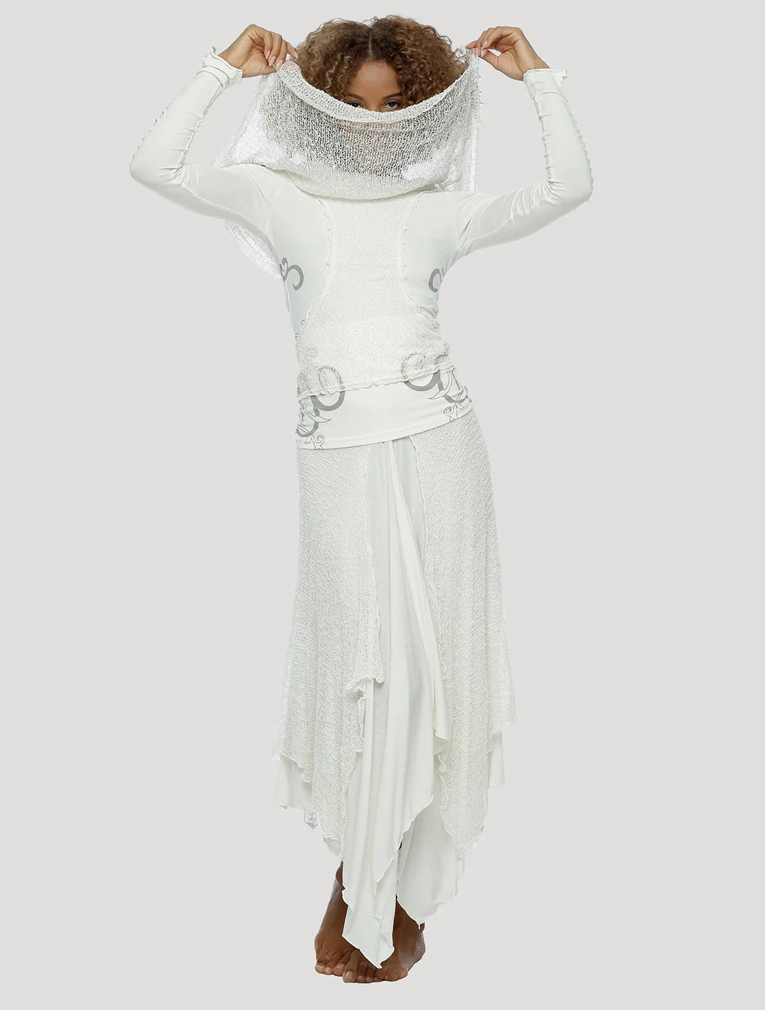 LONG NECK TOP OFF-WHITE