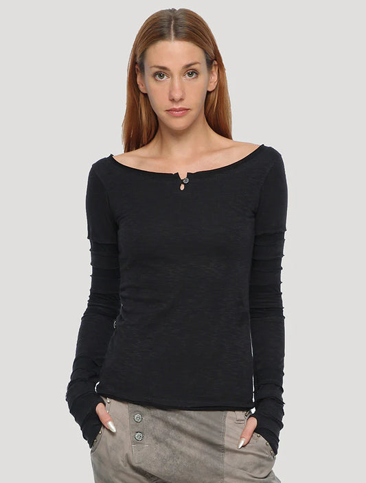 LAMPU SLUB Sweater In Black