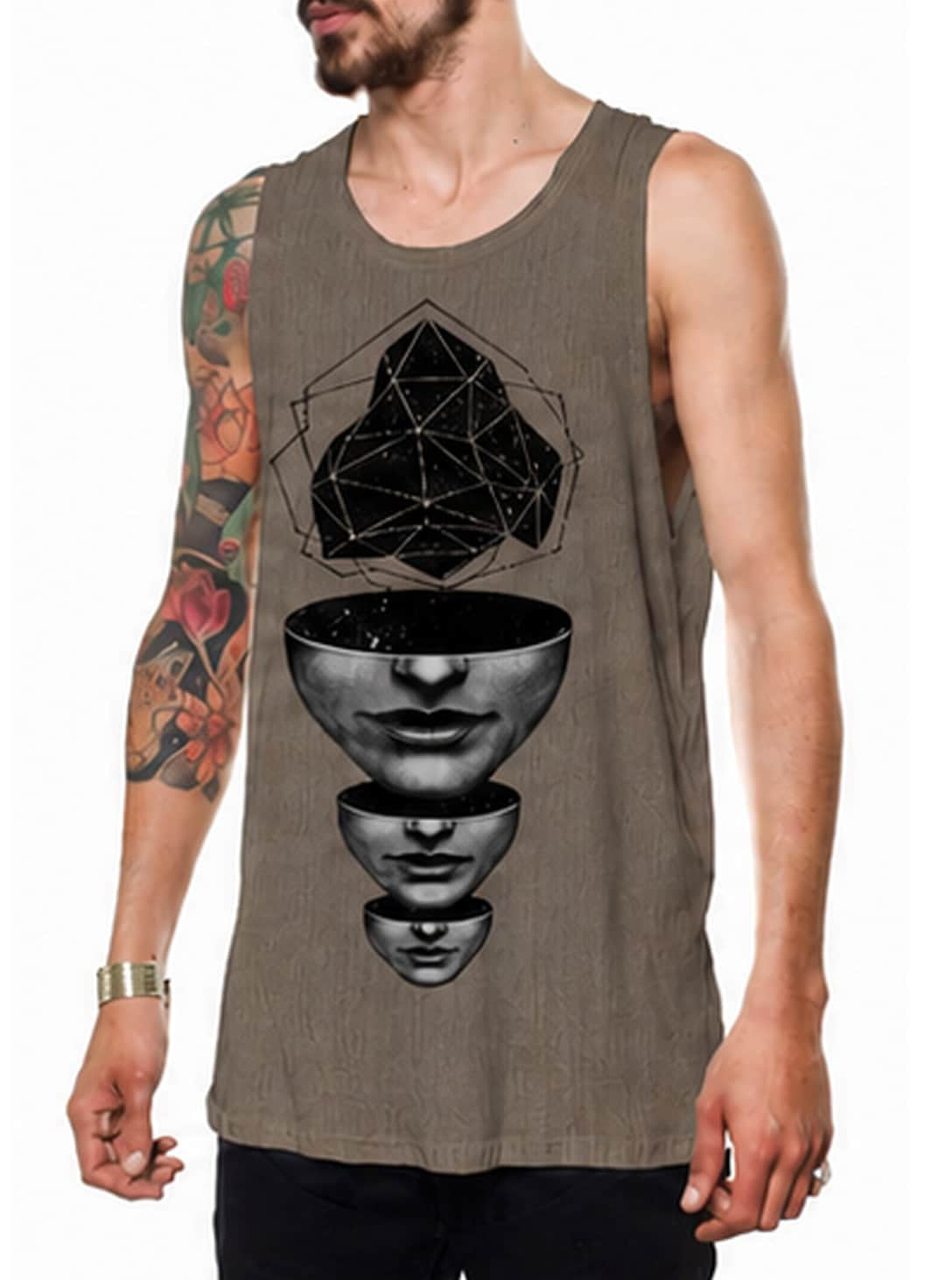 Master Mind Tank Top In Dirty Moka