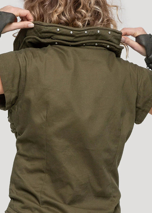METAL Vest In Olive