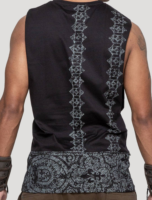 MEMO Sleeveless Tee In Black