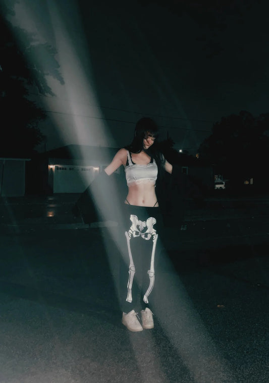 Wake The Dead Skeleton Joggers – Black