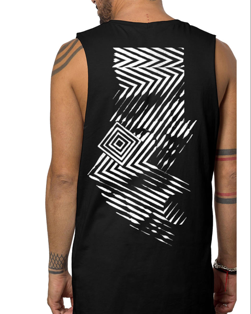 OP FACE Tank Top In Black (7792346497076)