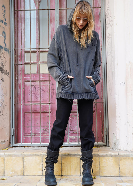 PAX UNISEX Hood In Wash Black