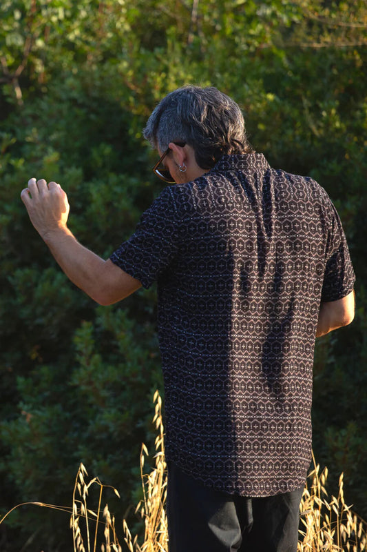 HYPER TRIBAL Button Short Sleeve Shirt