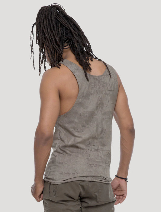 PETA Sleeveless Tee In Cement