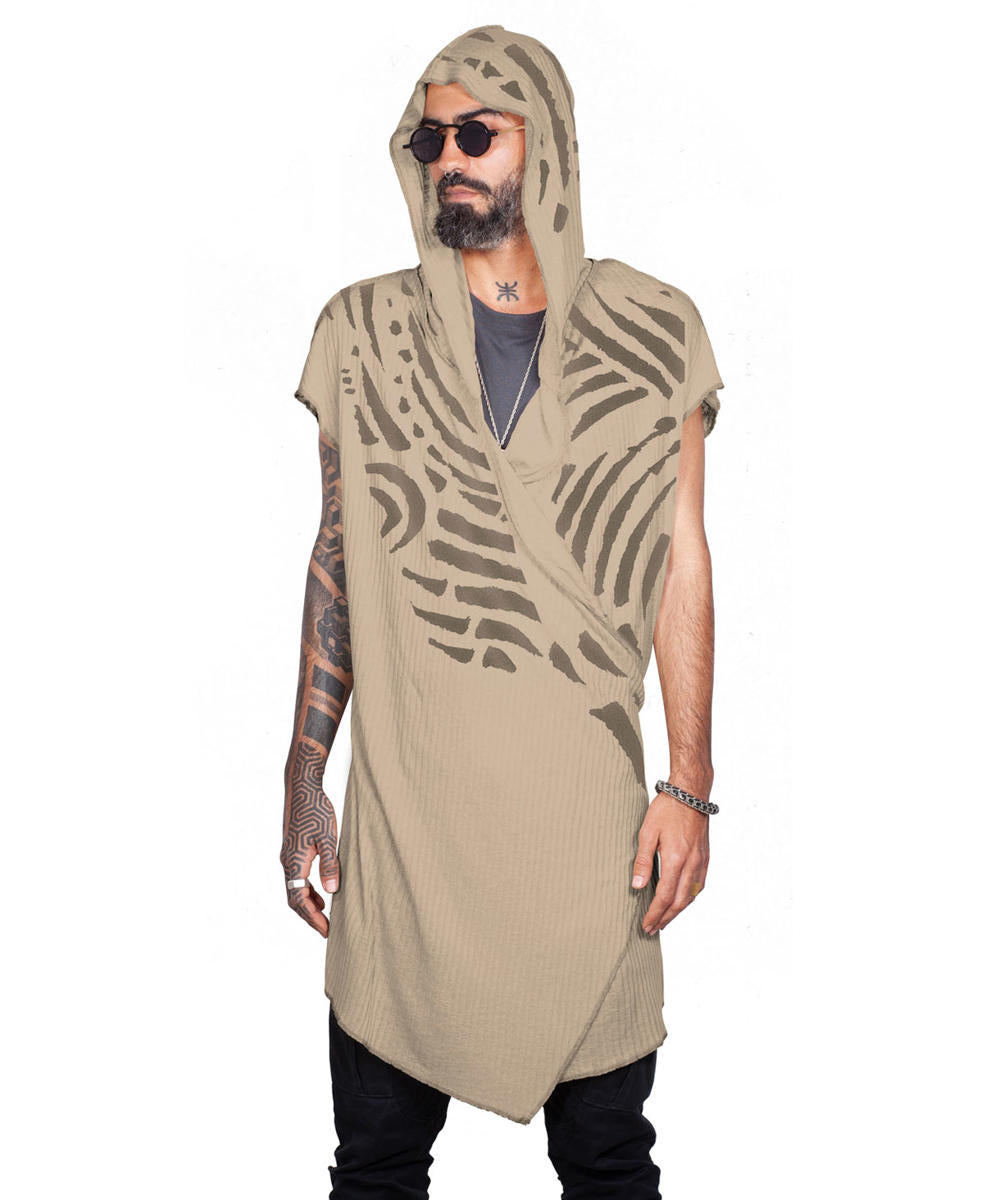 UNISEX SAND TRIBE Kimono Vest In Sand