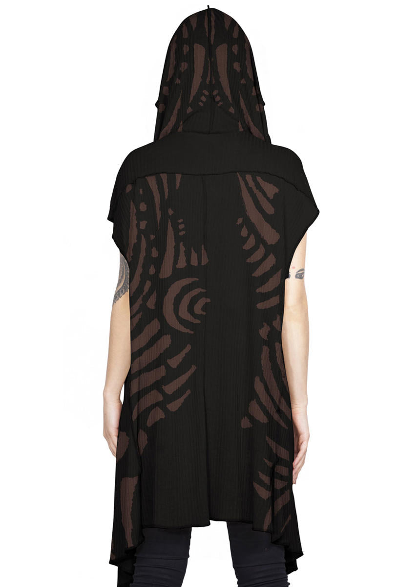 SAND UNISEX TRIBE Kimono Vest In Black