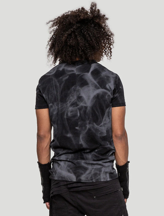 SMOKY HENLEY T-Shirt In Black