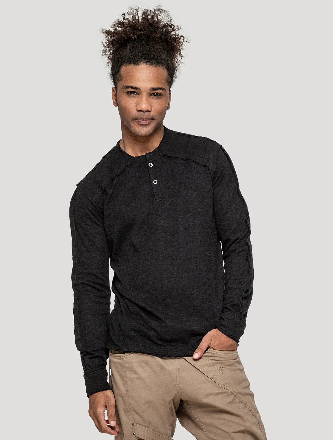 SLUB Jumper Tee In Black