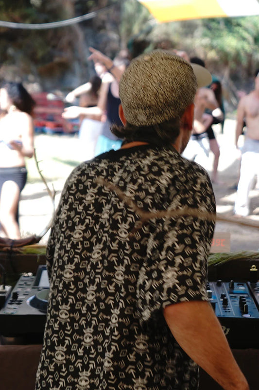 BW FALUJA Print Button Short Sleeve Shirt