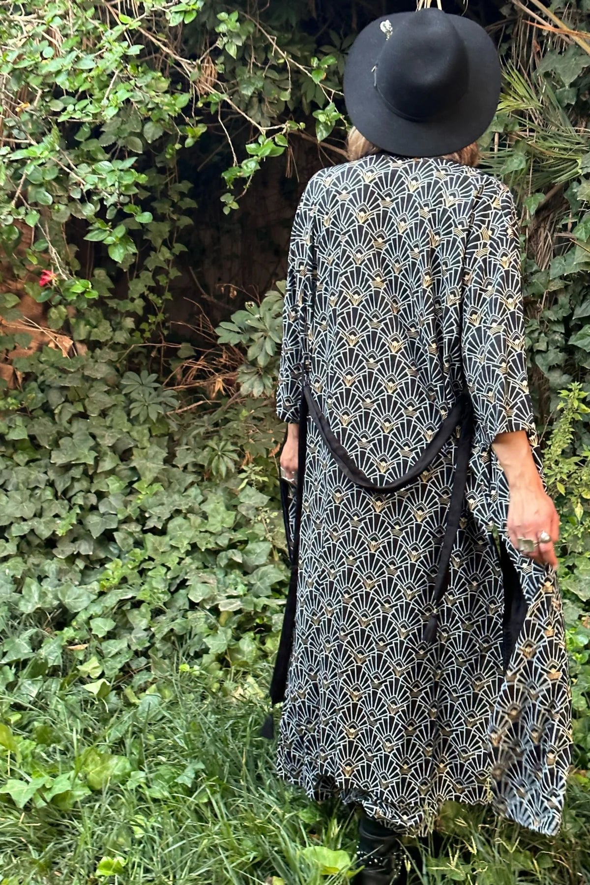BOHO KIMONO GOLD PRINT
