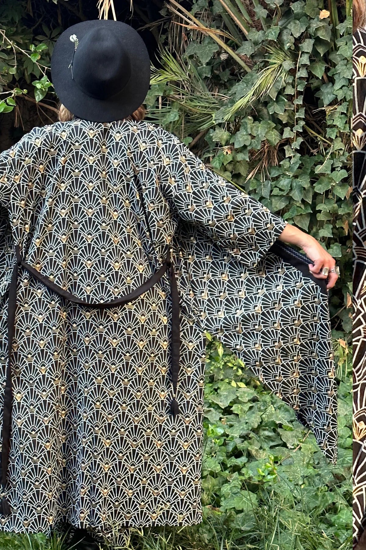 BOHO KIMONO GOLD PRINT
