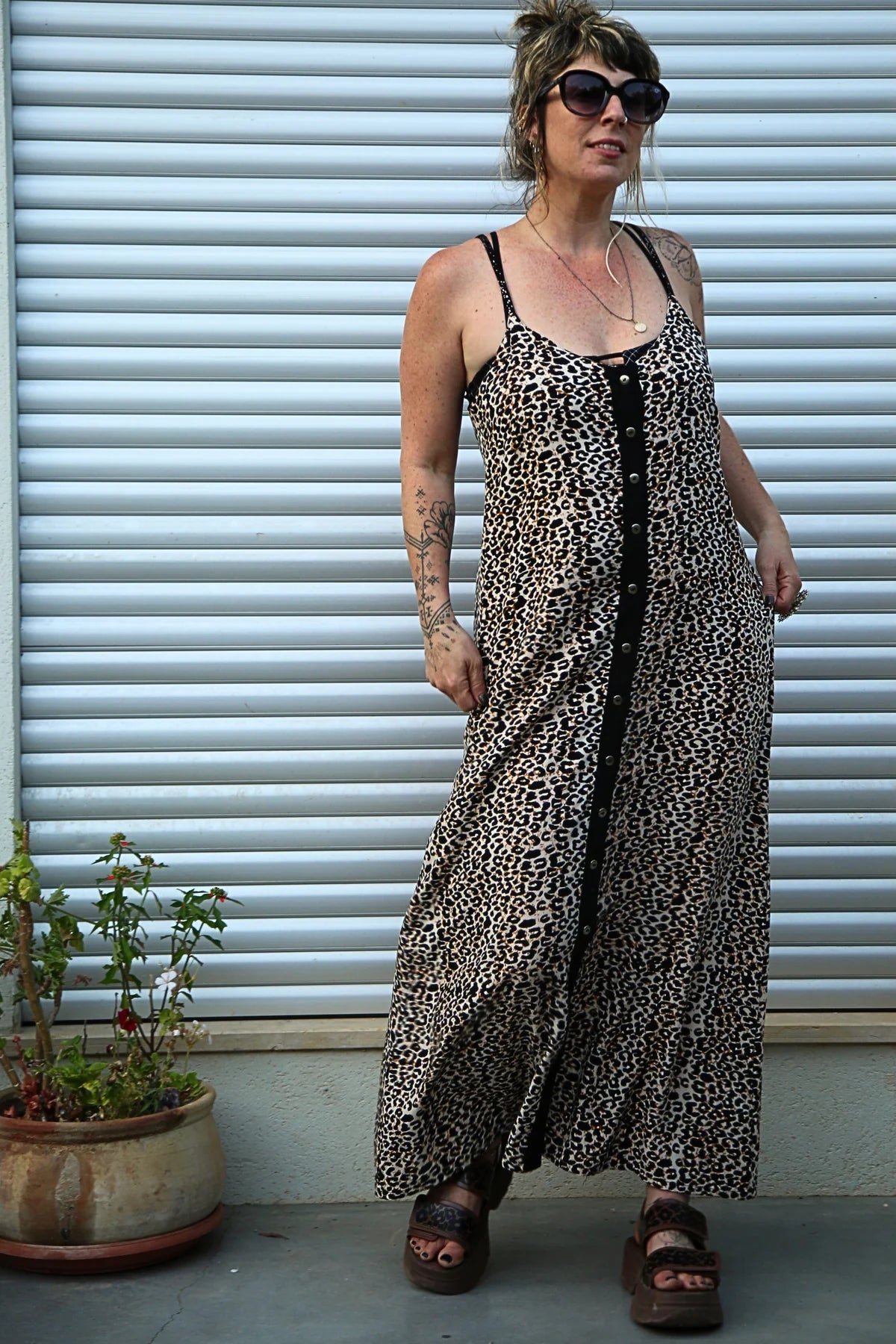 NIKA Maxi Dress In Leopard Print