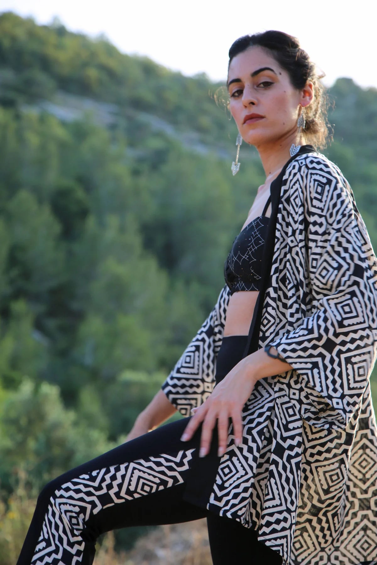 BELL Leggings In Black & White Print
