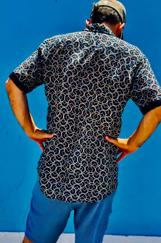 BUTTON UNISEX TUNIC LOOPED Print