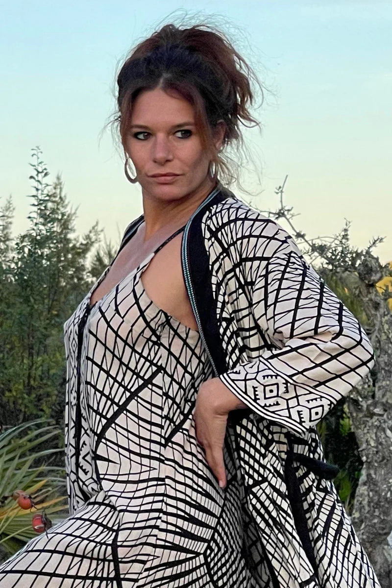 BOHO KIMONO BLACK & WHITE