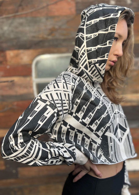 METROPOLIS Crop Top In Off-White