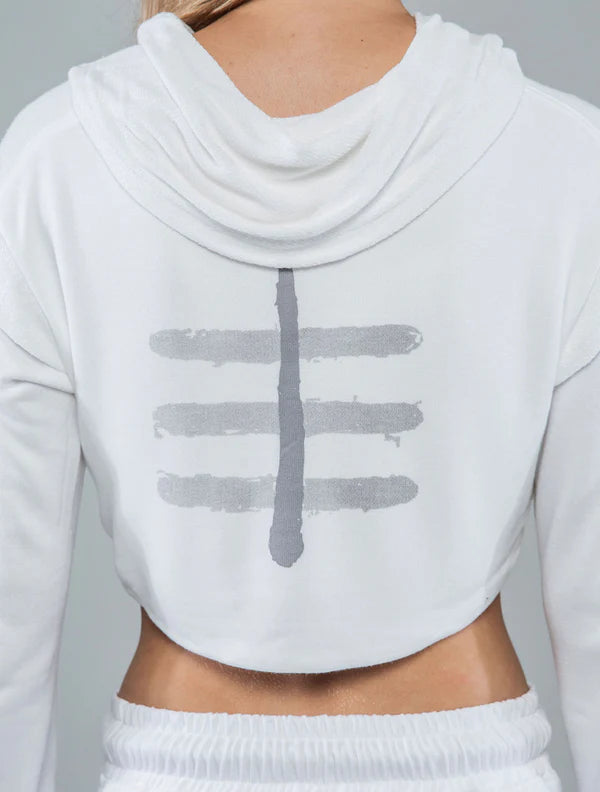 XB RMX Crop Sweater Crop Top In Off-White